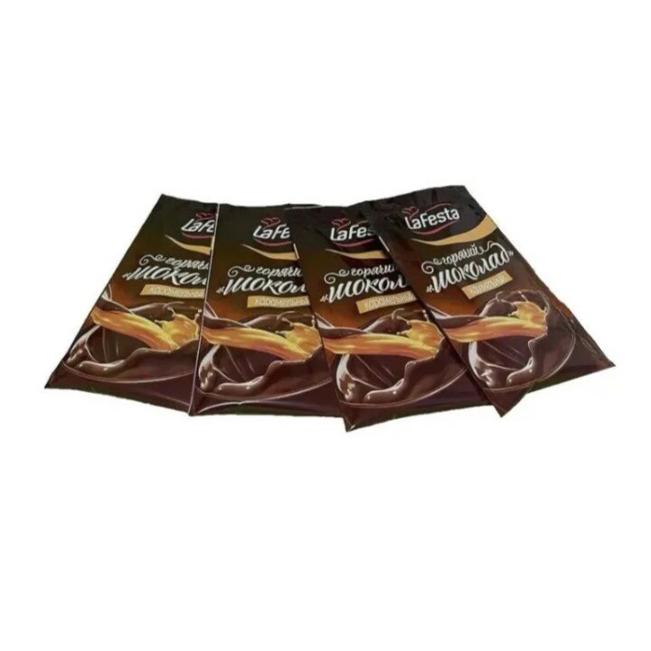 Горячий шоколад La Festa Карамель, 10 пакетиков по 22 гр - 2 упаковки - фотография № 3