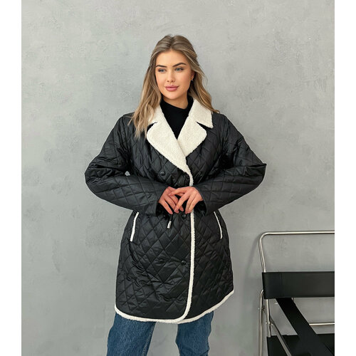 фото Куртка , размер 56(56-58), черный нет бренда