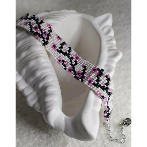 фото Плетеный браслет браслет, 1 шт., размер 17 см, размер m, розовый fsb1