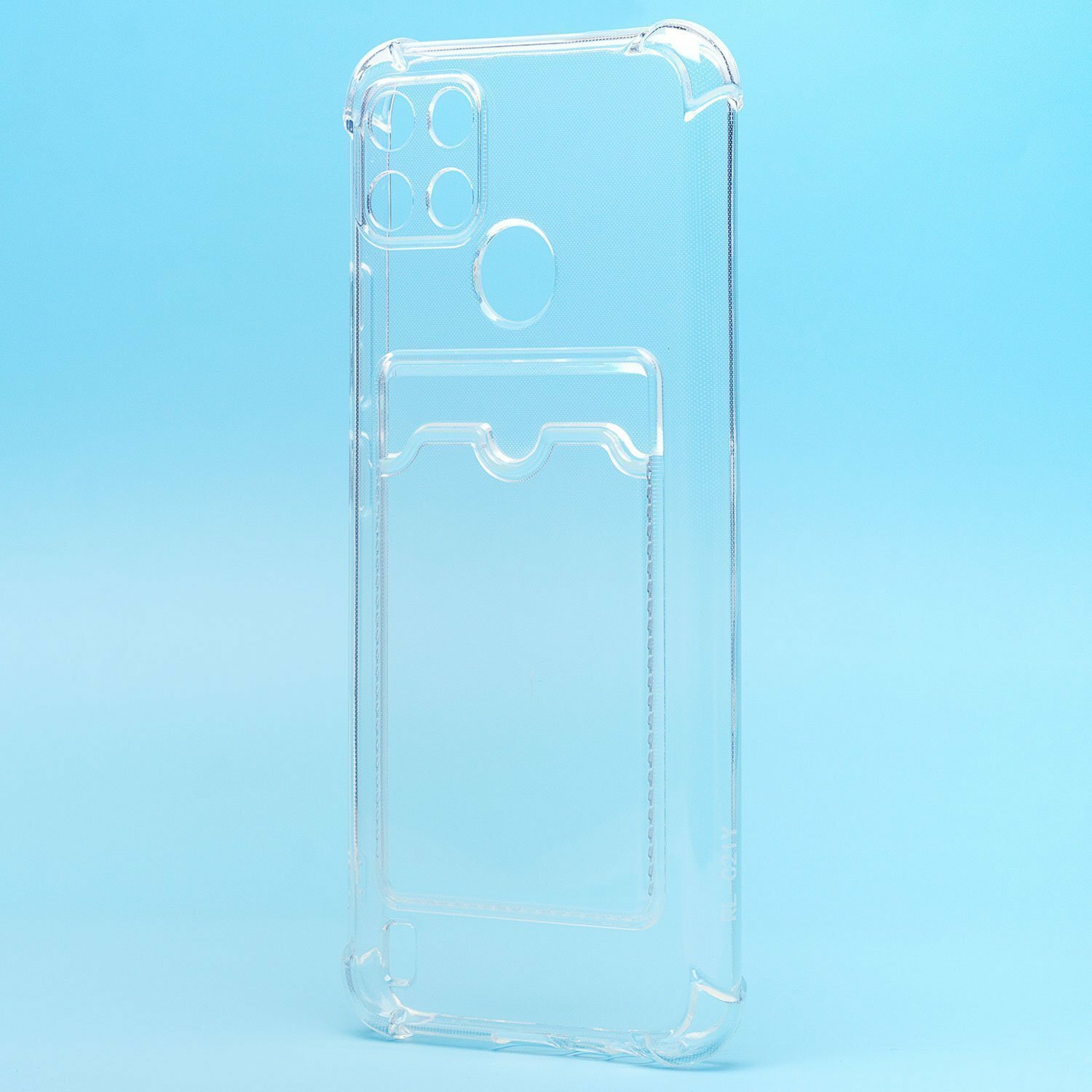 Чехол силиконовый для Realme C21Y / Реалми Ц21У с карманом для карт / с визитницей