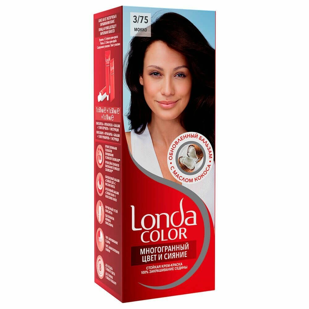Londa color 3/75 мокко, Крем краска для волос