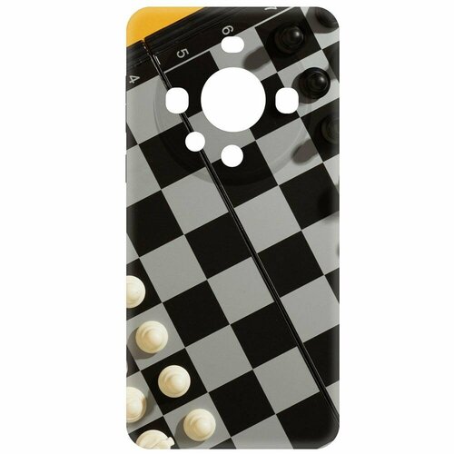 Чехол-накладка Krutoff Soft Case Шахматы для Huawei Mate 60 Pro черный чехол накладка krutoff soft case шахматы для huawei mate 60 pro черный
