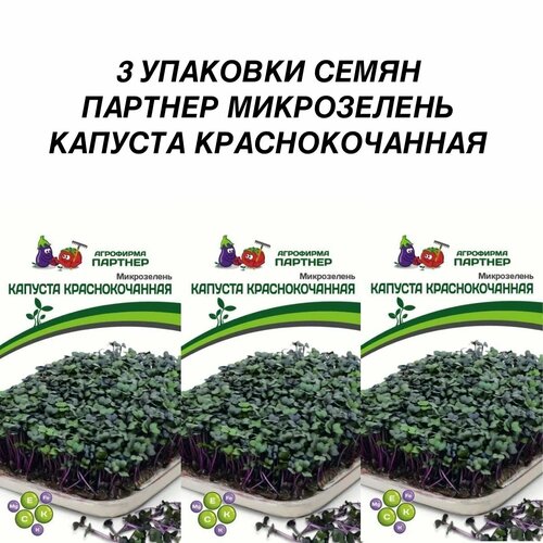 Партнер микрозелень капуста краснокочанная (5ГР) 3шт партнер микрозелень редис коралловый 5гр 3шт