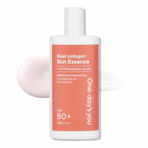 ONE-DAYS YOU Солнцезащитная эссенция для лица Real Collagen Sun Essence SPF50+ уход за кожей для мужчин mdoc эссенция для лица солнцезащитная успокаивающая с эффектом увлажнения spf 50 pa