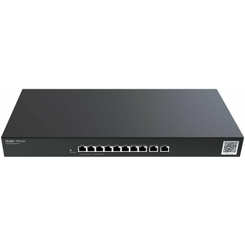 Маршрутизатор Ruijie Reyee Rack-mountable 10-port gigabit router, providing one WAN port, 6 LAN ports, and 3LAN/WAN ports