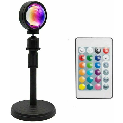 Лампа для фото ночник закат sunset lamp для снимок радужный ночник светильник Лампа с RGB для тик тока с пультом 477₽