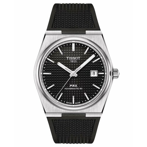 Наручные часы TISSOT PRX T1374071705100, черный, серебряный