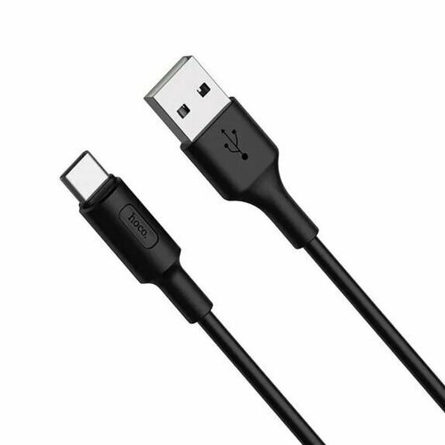 Кабель зарядка Hoco X1 Type-C, Черный кабель для iphone hoco u40a magnetic adsorption lightning charging cable 1м серый со съемным разъемом