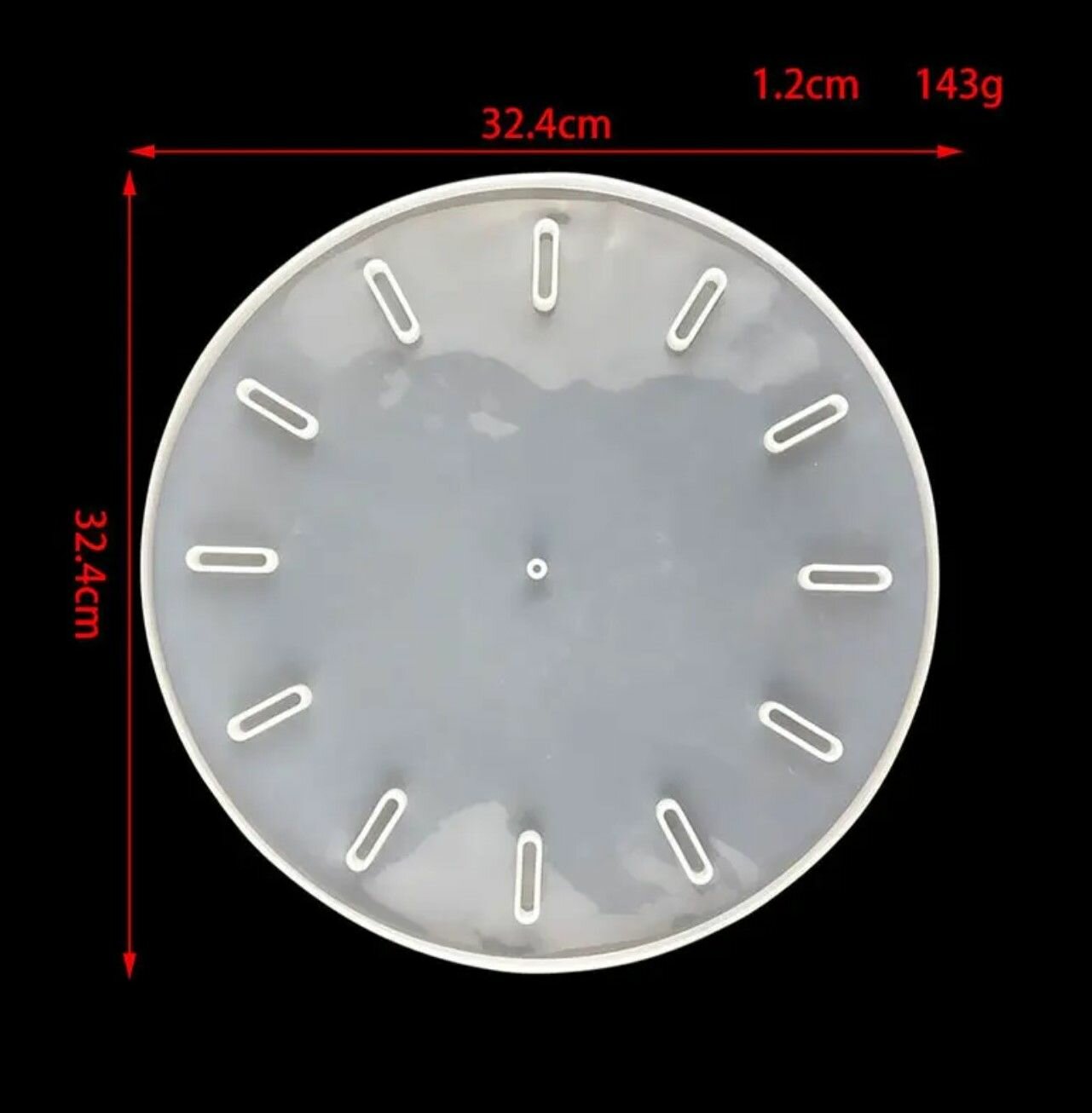 Силиконовый молд - Часы с рисками, d32см / Силиконовая форма для эпоксидной смолы