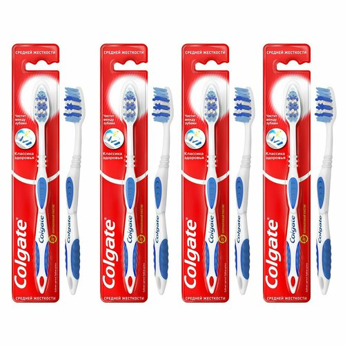 Зубная щетка Классика Здоровья средняя 4шт - Colgate [8590232000050/набор]