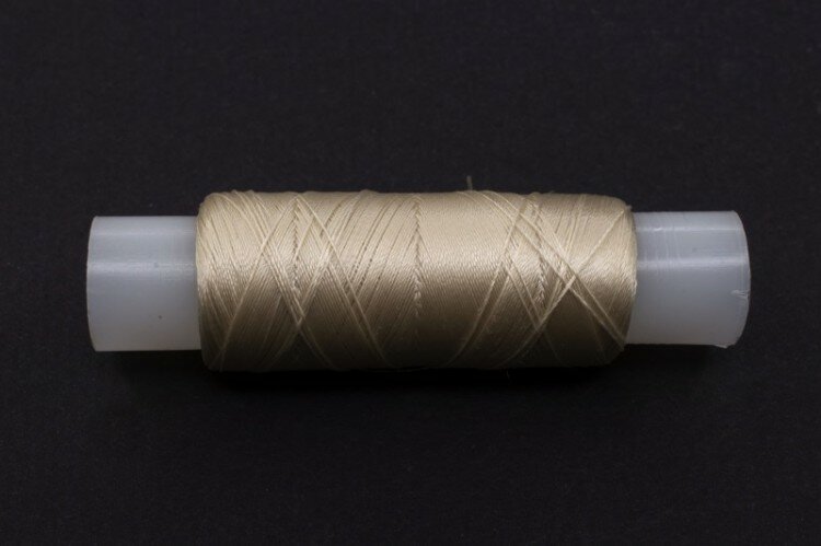 фото Нить для бисера Титан 80 диаметр 0,12мм, длина 100м, цвет 2711 льняной светлый, полиэстер, 1030-017, 1шт