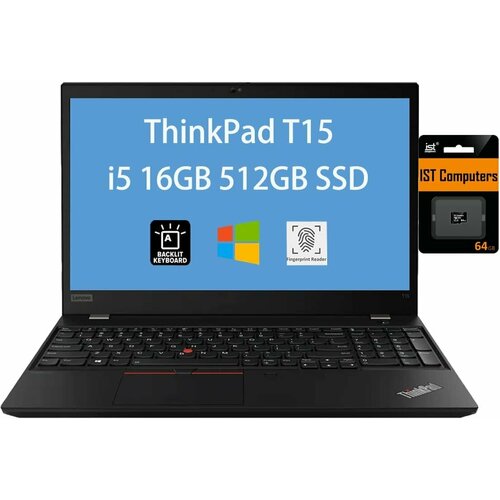 156 Ноутбук Lenovo Thinkpad T15 FHDIPS i5 1135G7 16GB UMA SSD 512 Win10 Home Touch screen Black 7449000₽