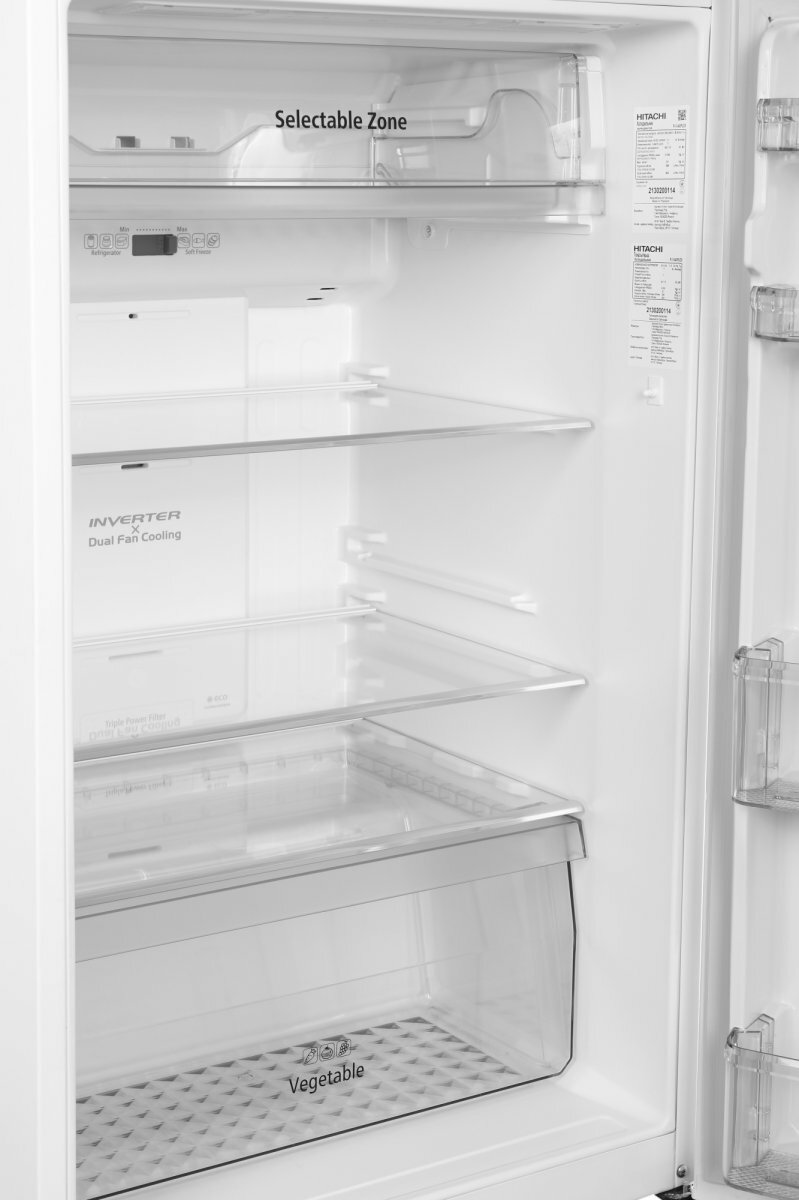 Холодильник двухкамерный Hitachi R-VX440PUC9 PWH - фото №9