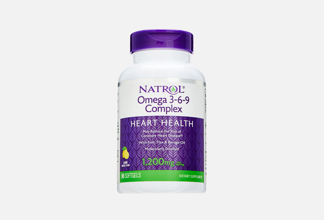 Омега 3-6-9 NATROL, 1200 mg в капсулах 90мл