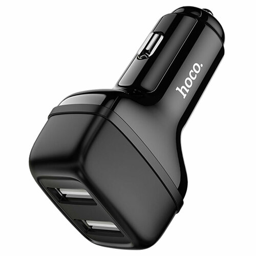 Автомобильное зарядное устройство HOCO Z36 Leader, 2xUSB, 2.4A, черный автомобильное зарядное устройство 2xusb с кабелем lightning hoco z36 leader черное