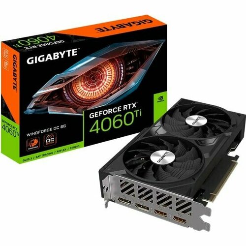 Видеокарта GIGABYTE GeForce RTX 4060 Ti WINDFORCE OC 8G (GV-N406TWF2OC-8GD) видеокарта gigabyte gv n406twf2oc 16gd geforce rtx 4060 ti 16gb windforce oc