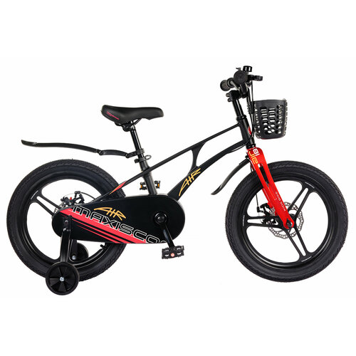 Детский велосипед Maxiscoo Air Pro 18 (2024) 18 Черный (110-125 см) детский велосипед maxiscoo air pro 14 2024 14 темно розовый 90 105 см