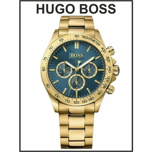 фото Наручные часы boss, золотой, синий