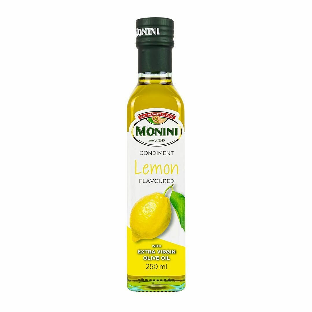 Оливковое масло Monini Extra Virgin Лимон нерафинированное высшего качества первого холодного отжима Экстра Вирджин, 0,25 л