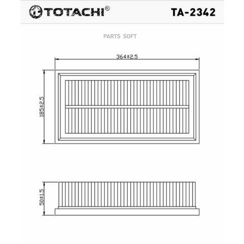 TOTACHI TA-2342 Воздушный фильтр TOTACHI TA-2342 1J0129620 C37153