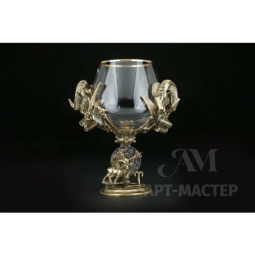 Подарки по Знакам Зодиака Art Master Бокал для коньяка «Гороскоп Овен» в подарочной коробке