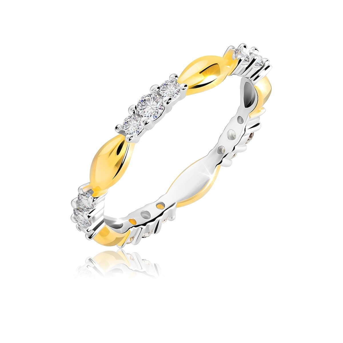 Кольцо дорожка, серебро, 925 проба, фианит