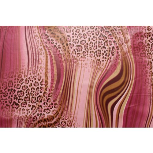 Ткань плащево-курточная Miracle леопардово-розовая, ш144см, 0,5 м
