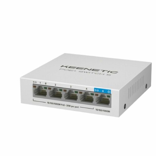 Keenetic Сетевое оборудование POE+ SWITCH 5 KN-4610 keenetic poe switch 5 kn 4610