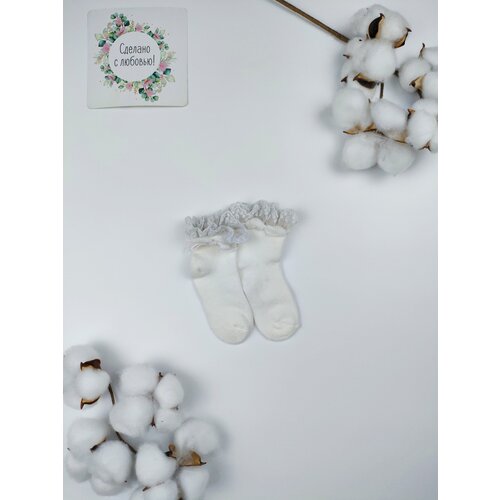 фото Носки размер 6-12 месяцев, белый нет бренда