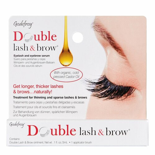 Масло-активатор роста бровей и ресниц натуральная формула Double Lash Brow Organic Oil 3 мл 2771₽