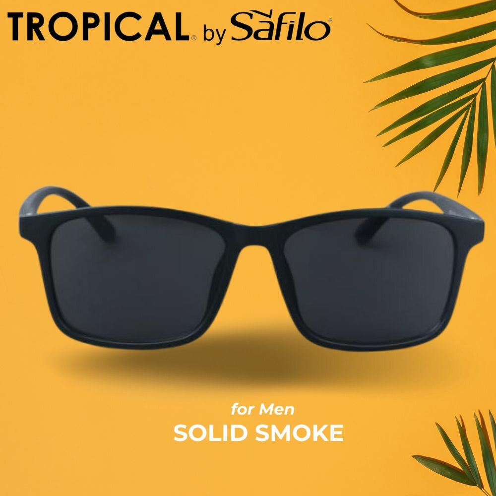 Очки солнцезащитные мужские Tropical by Safilo solid smoke square