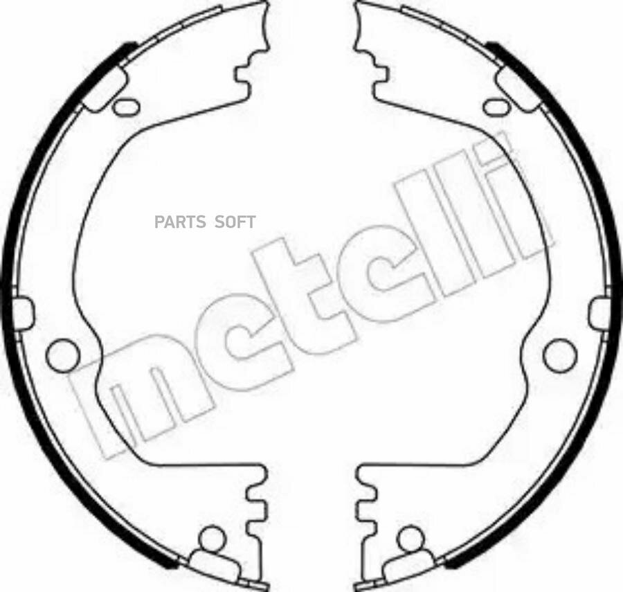 METELLI 530532 53-0532_колодки барабанные ручника!\ Hyundai Santa F 05>, KIA Sorento 09>