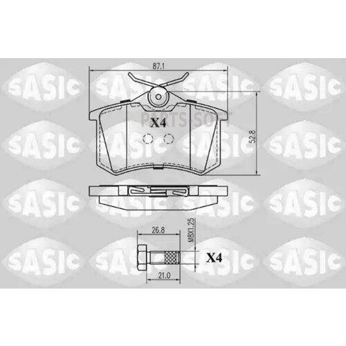 SASIC 6210014 Колодки тормозные дисковые (комплект)