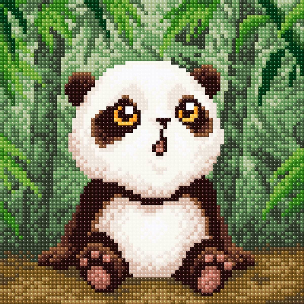 МС-001 Алмазная мозаика 'Малыш-панда', 20*20см, Brilliart
