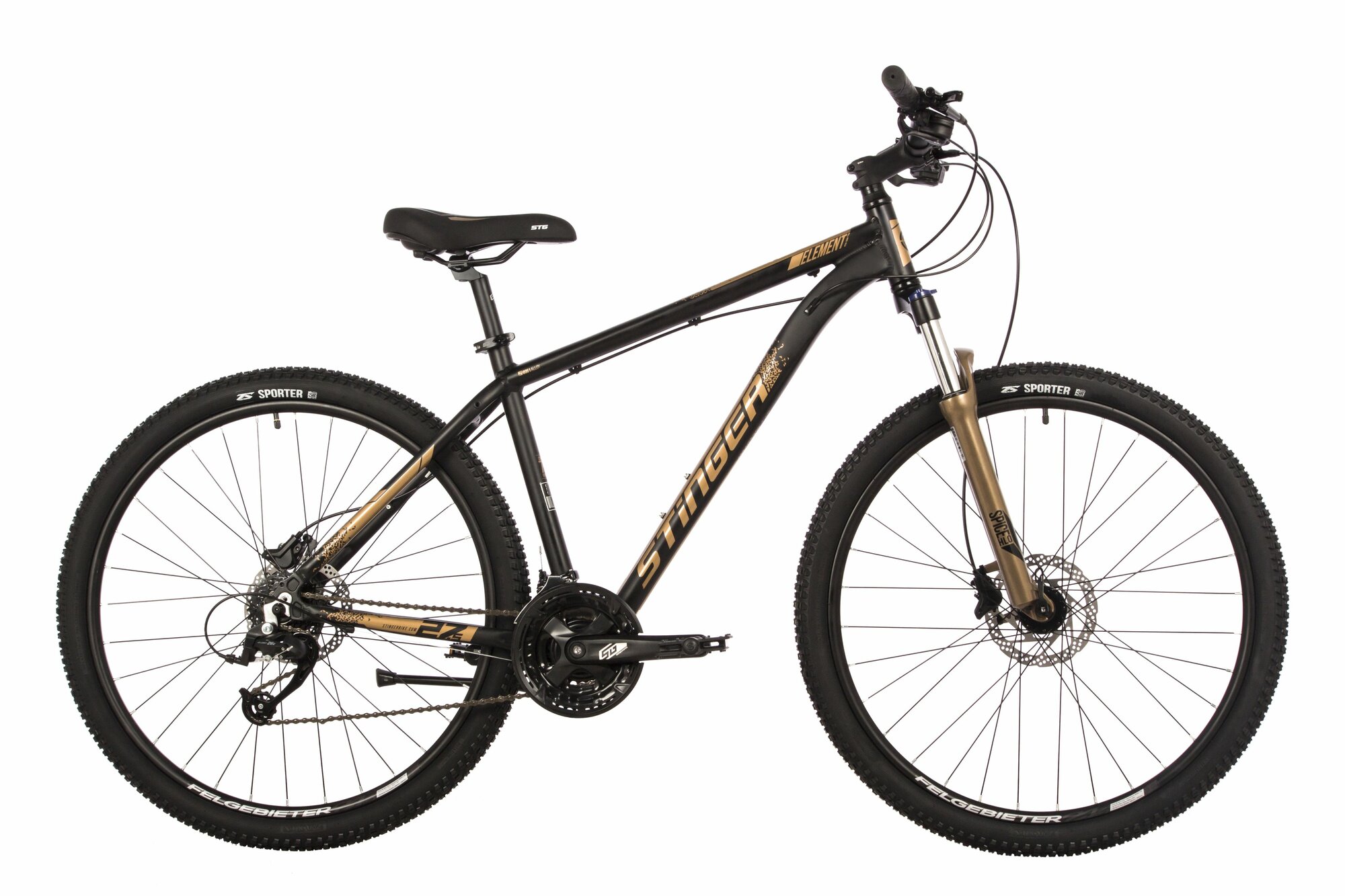 Велосипед STINGER 27.5" ELEMENT PRO золотистый, алюминий, размер 18"