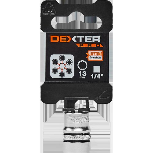 Торцевая головка двенадцатигранная Dexter HT205170 1/4 дюйма 13 мм