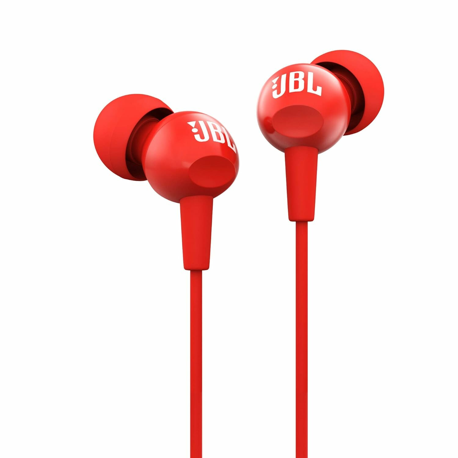 Наушники JBL C100SI, mini jack 3.5 mm, красный