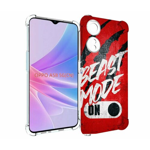 чехол mypads beast inside you для samsung galaxy xcover 5 задняя панель накладка бампер Чехол MyPads BEAST inside You для OPPO A58 задняя-панель-накладка-бампер