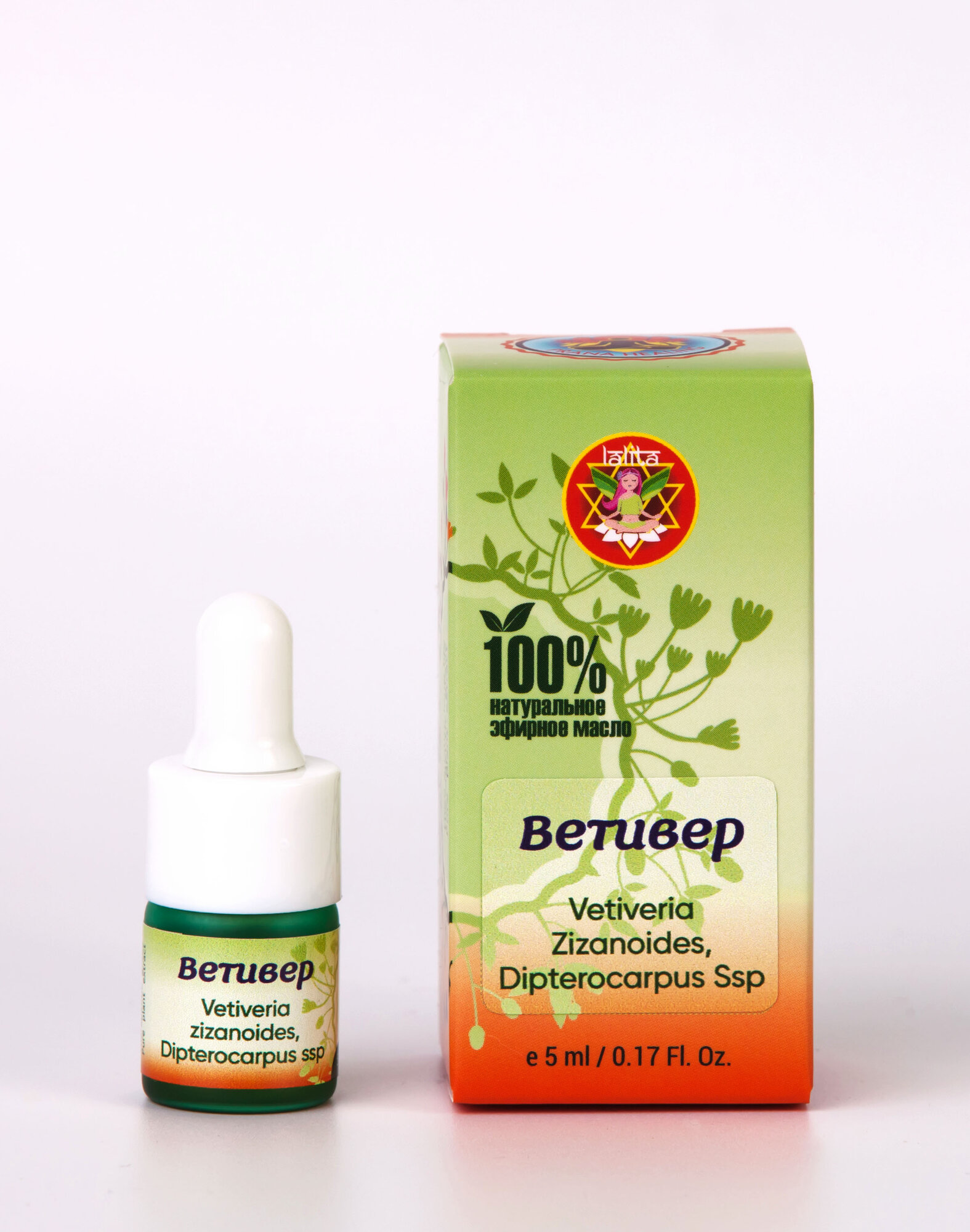 Ветивер (эфирное масло) / Vetiveria zizanoides, Dipterocarpus ssp / 5 мл / стекло / Prana Healing / LALITA®