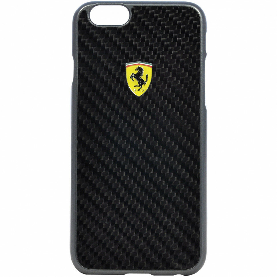 Накладка Ferrari Formula One Hard для iPhone 6 / 6s - Real Carbon Black