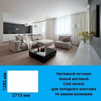 В комплект входит: Полотно белое матовое Cold stretch для холодного монтажа, багет пвх (профиль), инструкция для  ...