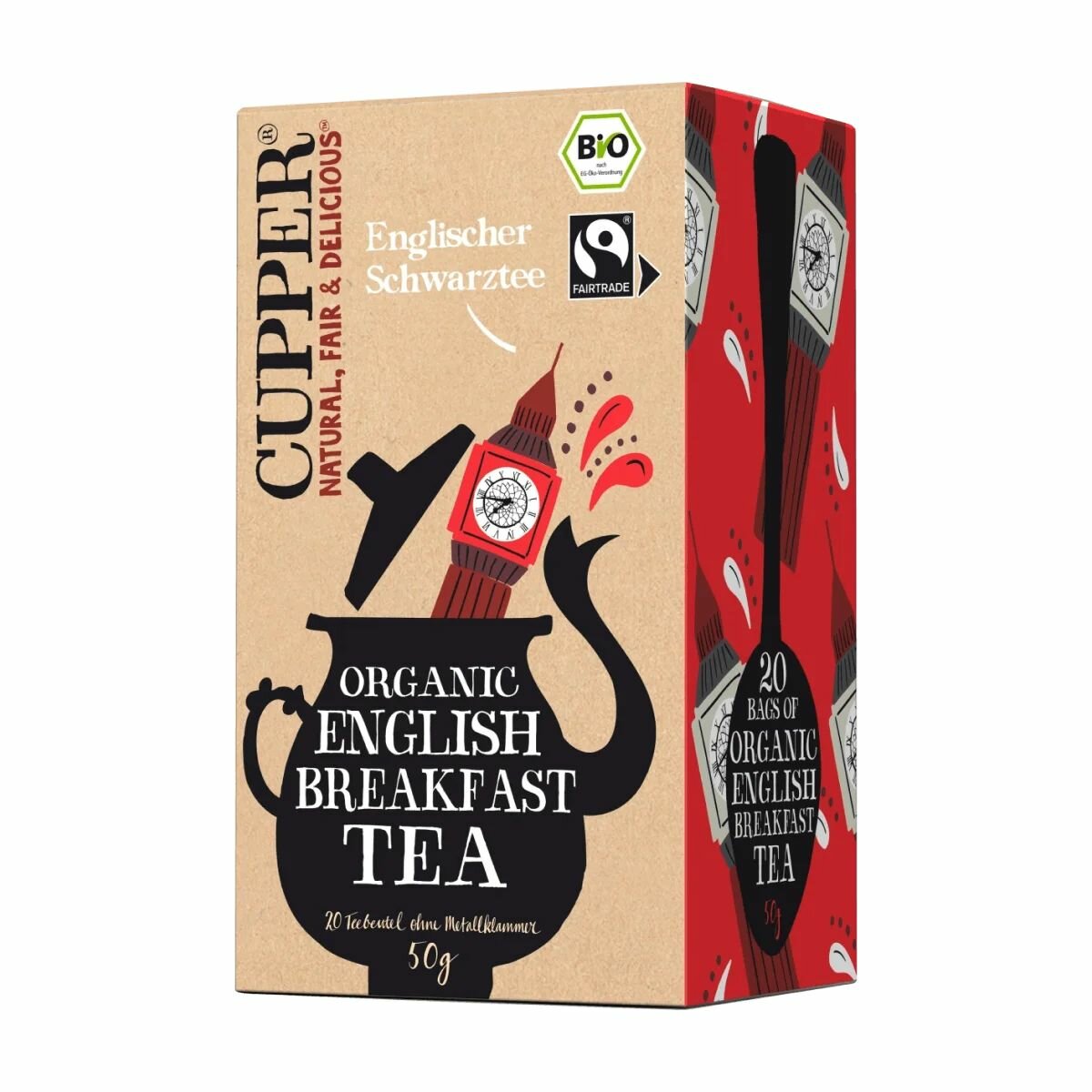 Чай черный Cupper (Organic) "English Breakfast Tea" Английский завтрак 20 пак 50 г (Финляндия)