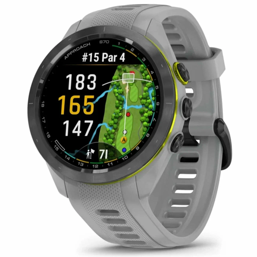 Умные часы Garmin APPROACH S70 42mm Black Ceramic Bezel with Powder Gray Silicone Band 010-02746-11