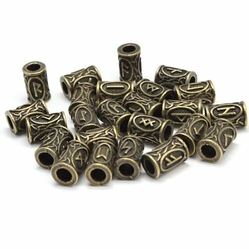 Набор бусин Руны 24 шт бронза 1250₽