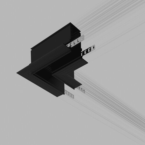 Коннектор угловой для встраиваемого шинопровода Elektrostandard Slim Magnetic 85092/11, цвет черный прямой коннектор и планка elektrostandard slim magnetic 1 шт