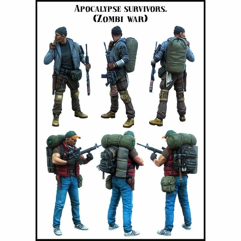 35143 Выжившие в апокалипсисе (война зомби) фигура для моделирования Evolution miniatures масштаб 1/35