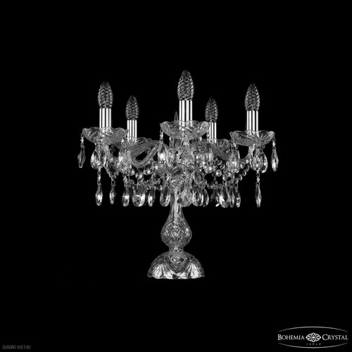 Хрустальная настольная лампа Bohemia IVELE Crystal 1413L/5/141-39 Ni
