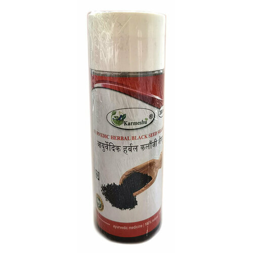 Ayurvedic Herbal BLACK SEED Shampoo, Karmeshu (Аюрведический травяной шампунь С семенами чёрного тмина, Кармешу), 200 мл.