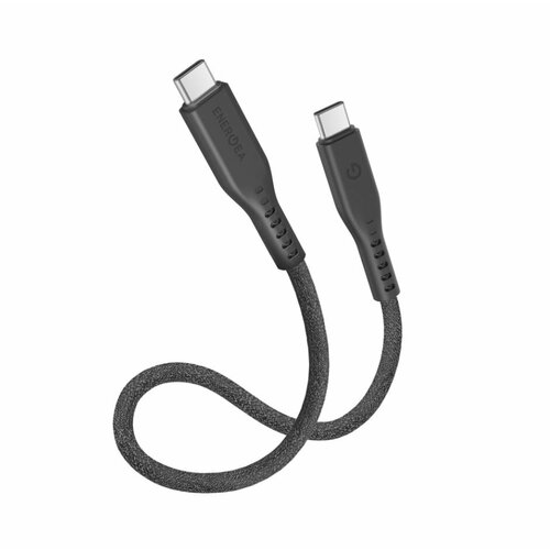 Кабель EnergEA Flow USB 3.2, USB-C to USB-C 20GBPS, 240W 30см. черный (BLACK) горящие скидки energea nylo glitz usb to usb c 1 5m black blue