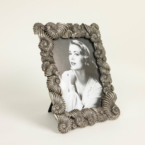 Фоторамка Рамка для фотографий серебристая Морской Конек для фото 15х10см декор для дома офиса и интерьера 2229₽